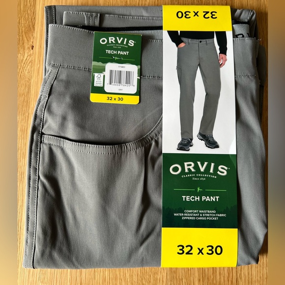 Orvis Men's Tech Pant, 32x30, Green, NWT - Picture 1 of 1